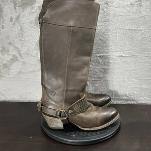 Stivali ARIAT donna taglia 9B Sadler pelle marrone western tacco al ginocchio - Foto 1 di 12