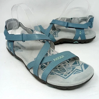 Sandalias Merrell para mujer talla 9 rosa arenisca LTR azul humo tiras deportivas senderismo Foto 1 de 4