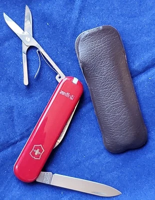 Vintage Hoffritz Branded Retired Swiss Army Knife Red Ambassador 74mm no Ring - Image 1 of 4