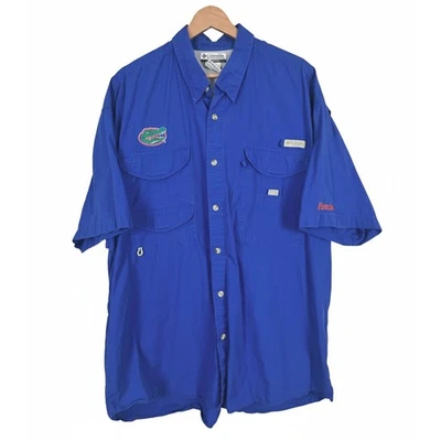 Columbia PFG Mens XL Gorpcore Fishing Outdoor Florida Gators Vented Button Shirt - Image 1 of 4