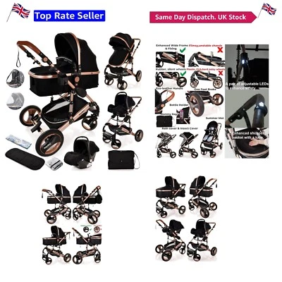 3-in-1 Baby Stroller Lightweight Foldable Travel System for Newborns - Image 1 of 4