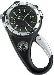 Multi function Black Adventure Watch Compass Flashlight Magnifying Glass Clip - Imagen 1 de 3
