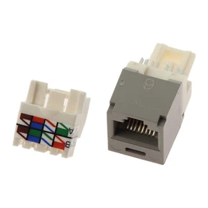 Panduit CJ688TPIG Mini-Com® TX6™ PLUS TP Style UTP Jack Module, Gray (Qty 9) - Picture 1 of 2
