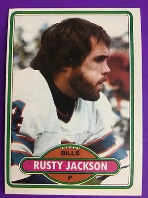 1980 TOPPS FOOTBALL SET BREAK CARD #  142 Rusty Jackson  NM/MT - Image 1 of 2