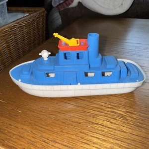 Vintage 1950's 1960's Plastic 7" Fire Boat - Picture 1 of 6