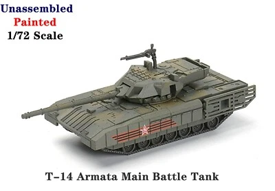 1/72 Russian T-14 Armata Main Battle Tank Plastic Painted Unassembled Model - Image 1 of 4