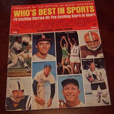 Revista deportiva Who's the Best In Sports 1965 Mickey Mantle, Bobby Hull Foto 1 de 4