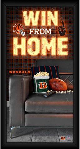 Cincinnati Bengals Framed 10" x 20" Win From Home Collage Cover