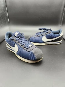 Men's Nike Cortez Basic Nylon Obsidian Navy Blue White 310669-411 - Picture 1 of 13
