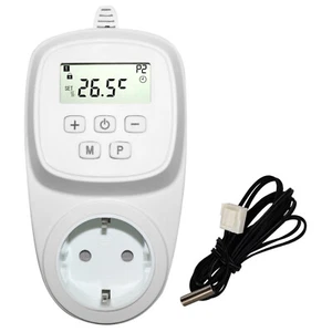 Universal Steckdosen Thermostat Zwischenstecker Temperraturschalter ext. Sensor - Bild 1 von 6