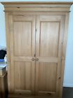 Pine Double Wardrobe with Removable Cornice