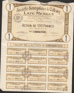 Société Sénégalaise de Culture LATE-MENGUE (SENEGAL) (S) - Picture 1 of 1