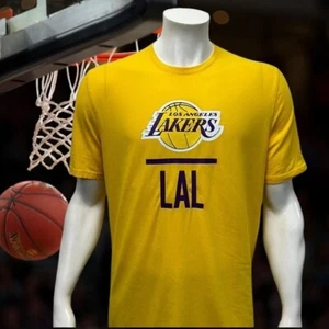 Under Armour HeatGear Combine Yellow Purple Los Angeles Lakers NBA T-Shirt MD - Picture 1 of 13