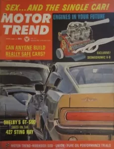 1967 Mustang Shelby GT 500, Corvette 427, Skylark, GS 400 in vintage Motor Trend - Picture 1 of 2