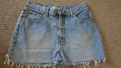 Pantalones Cortos L.A. BLUES Mujer De Colección Denim Daisy Dukes Deshilachados Cortes Talla 14 Foto 1 de 4