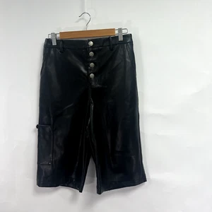 Anthropologie Avec Les Filles Faux Leather Shorts. Black. UK 10. - Picture 1 of 7