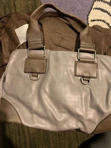New Grey brown Leather Bag - Picture 1 of 2