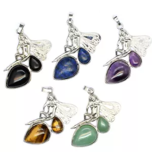 Fee Elf Quarz Kristall Wassertropfen Edelstein Anhänger DIY Schmuck Geschenk - Bild 1 von 28