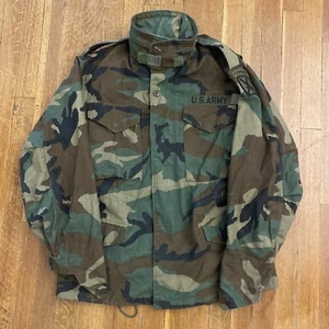 Alpha Industries Militär Wald Tarnmantel C/W Feld klein kurz kein Liner Armee - Bild 1 von 16