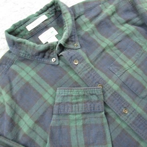 LL Bean Shirt Mens Extra Large Black Watch Flannel Vintage Traditional Fit Flaws - Picture 1 of 9