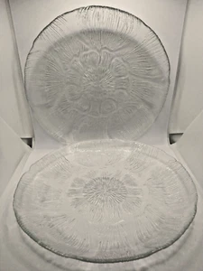 2x Arcoroc 'Fleur' Flower Tempered Glass 19cm Side/ Salad Plates - France - Bild 1 von 5
