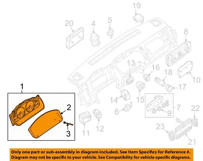 Medidor de velocímetro usado se adapta a: Nissan Pathfinder Cluster 2012 4,0 L 6 cilindros MPH Foto 1 de 4