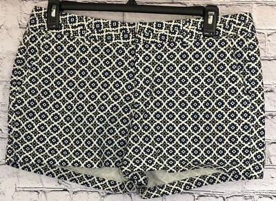 Pantalones Cortos Para Mujer KHAKI BY GAP City Talla 14 Azul y Blanco 3" Bolsillos entrepierna Usados en Excelente Condición Foto 1 de 4