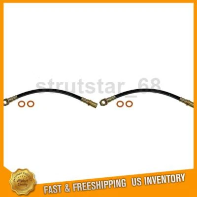 2 Front Brake Line Brake Hose Fits Fiat 124 1.2L 1.4L  1.6L 1.8L - Image 1 of 4