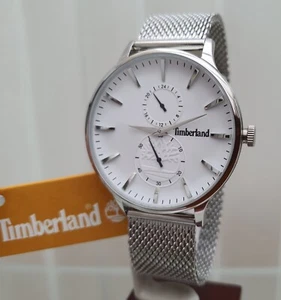 Timberland Mens Watch White , Mesh Self Adjust Strap New Gift For Him RRP £189 - Picture 1 of 24