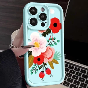 For iPhone 15 14 13 12 11 Pro Max Plus XS XR 8 7 Shockproof Flowers Case Cover - Picture 1 of 22
