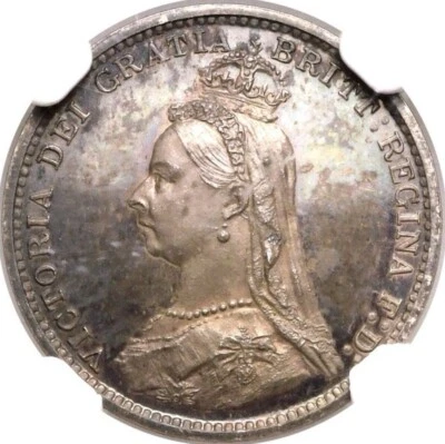 1887 Proof Threepence NGC PF61 - Victoria silver coin*376 - Image 1 of 4