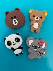Shoe Charms Panda Bear Kola Brown Bear Plug Button Accessories Comp/ With Crocs - Picture 1 of 5