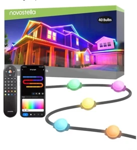 NOVOSTELLA Permanent Outdoor Lights, Smart RainbowColor RGB IC Light, 50ft wi... - Picture 1 of 8