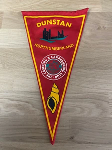 Vintage The Caravan And Camping Club Pennant DUNSTAN NORTHUMBERLAND - Picture 1 of 2