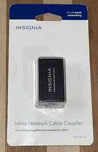Insignia Inline Network Cable Coupler Cat-5 and Cat-5E Cables Wired Networking - Picture 1 of 3