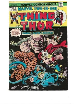 MARVEL TWO IN ONE  9    - THING & THOR     -     MARVEL COMICS - image 1 of 2