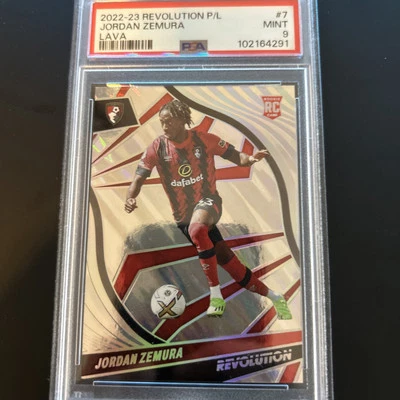 2022-23 Panini Revolution Premier League Lava /10 Jordan Zemura #7 RC PSA 9 - Image 1 of 3