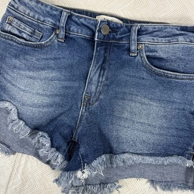 Pantalones Cortos de Denim JBD Just Negros Para Mujer Medianos Azul Denim Corte Rasgado Desgastado Foto 1 de 4