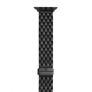 Michele Stainless Steel-ALL BLACK Wrapped Band for Apple Watch - MS20GL479001 - Photo 1 sur 3