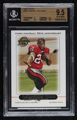 2005 Topps Carnell Cadillac Williams #438 BGS 9.5 GEM MINT Rookie RC - Image 1 of 2