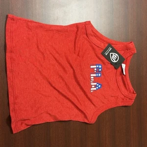 Where I’m From Crop Tank Top Florida Womens Size M Red USA Beach Summer NWT $30 - Picture 1 of 8