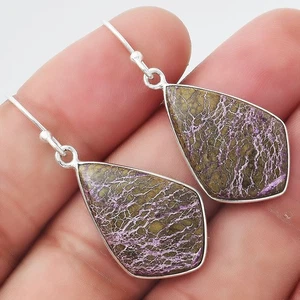 Natürlicher Purpurit - Südafrika 925 Sterling Silber Ohrringe Schmuck E-1001 - Bild 1 von 5