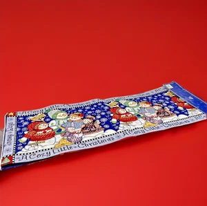 Holiday Christmas Tapestry Table Runner A Cozy Little Christmas 72”x13” - Picture 1 of 3