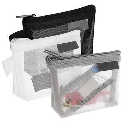  3 Pcs Portamonete Piccolo CAMBIAMENTO BAG Piccola Custodia Con Cerniera - Immagine 1 di 4