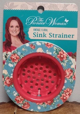 The Pioneer Woman Sink Strainer Vintage Floral Red New Small Flaw - Image 1 of 3