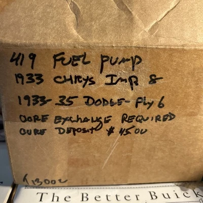 1933-1935 Dodge carro, caminhão, Plymouth 33 Chrysler NORS bomba de combustível tigela de vidro #419 - Imagem 1 de 4