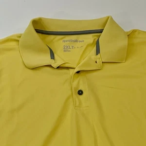 Polo de golf Reebok de manga corta para hombre, amarillo, talla 2XLT - Imagen 1 de 5