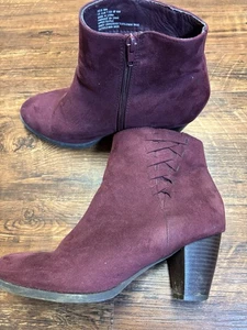 Damen-Stiefeletten Herbst weinrot Witchy Herbst gruselig Größe 9 - Bild 1 von 5