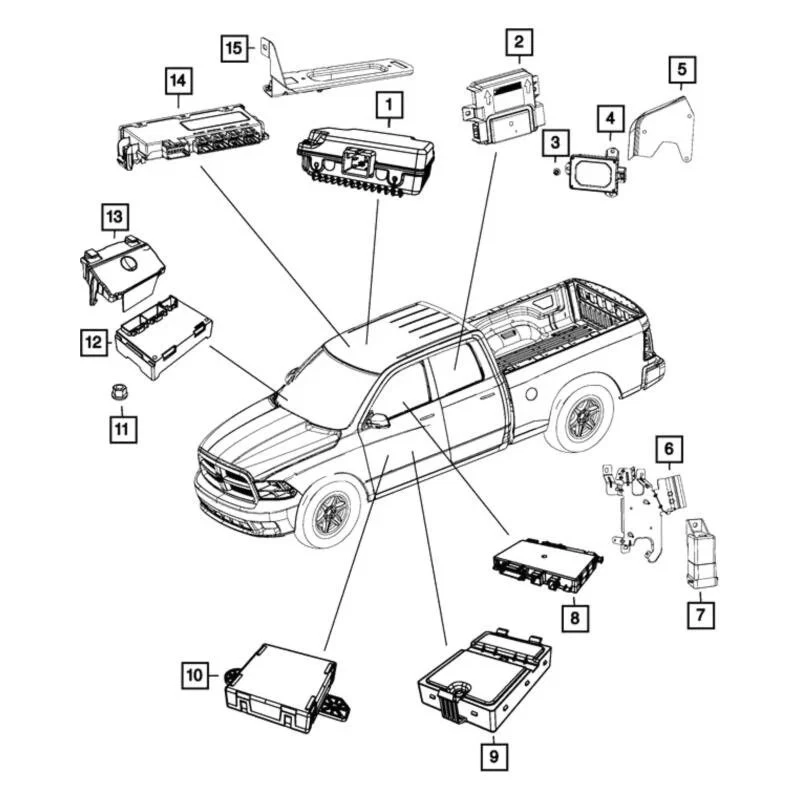 For Ram 3500 2014-2016 Mopar 68213675AH Tire Pressure Monitoring System Receiver - Image 1 of 1