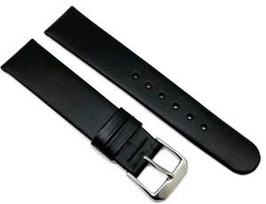 XS kurz Uhrenarmband 18mm Schwarz feines Leder glatt ohne Naht / 97 - Picture 1 of 4